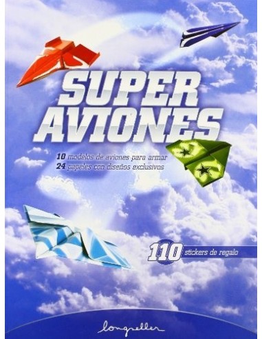 Super aviones con 110 stickers de...
