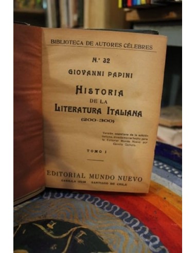 Historia de la Literatura Italiana...