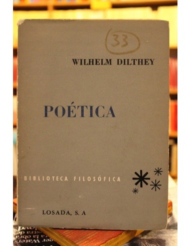 Dilthey: Poética (Usado)
