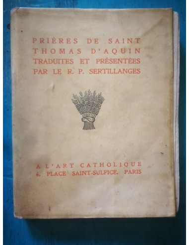 Priéres de Saint Thomas DAquin (Usado)