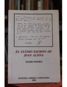 El último escrito de Joan Alsina (Usado)