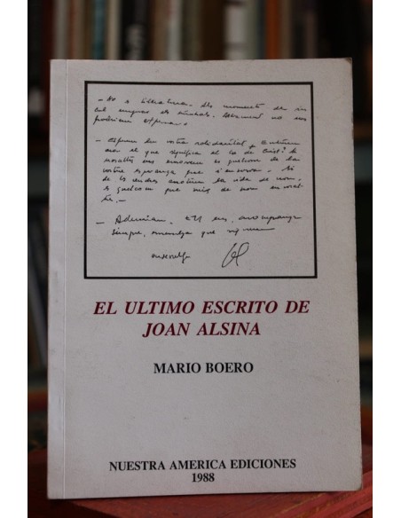 El último escrito de Joan Alsina (Usado)