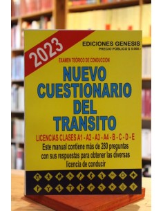 Examen teórico de conducción. Nuevo cuestionario del tránsito (Nuevo)