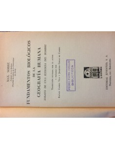 Fundamentos biológicos de la geografía humana (Usado)