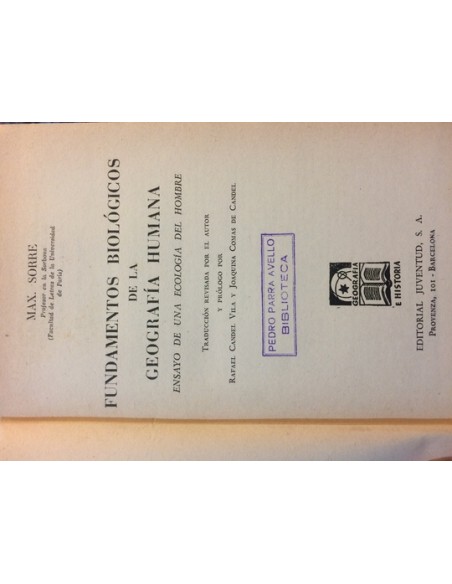 Fundamentos biológicos de la geografía humana (Usado) Fundamentos biológicos de la geografía humana (Usado)