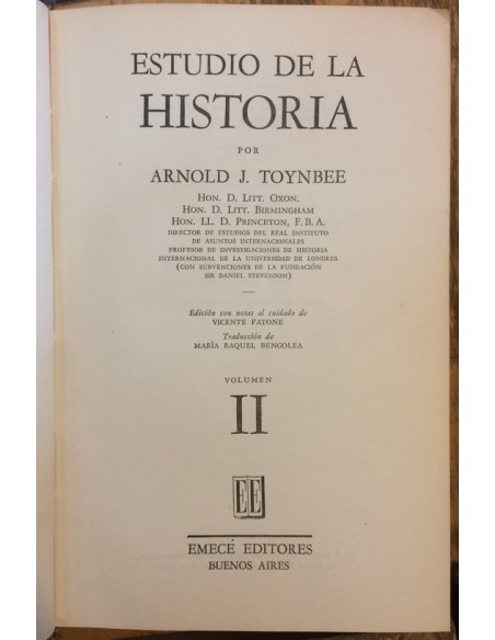 Estudio de la Historia.  Volumen II (Usado) Estudio de la Historia.  Volumen II (Usado)