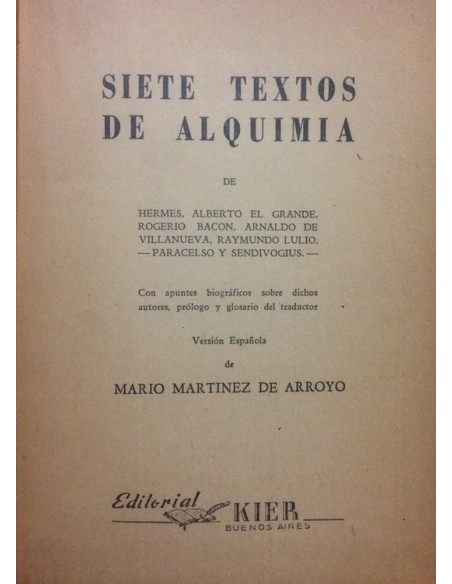 Siete textos de alquimia (Usado) Siete textos de alquimia (Usado)