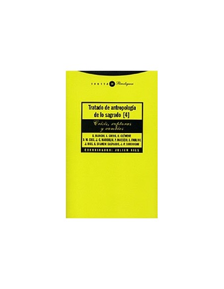 Tratado de antropología de lo sagrado 4 (Usado)