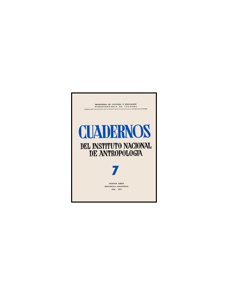 Cuadernos del Instituto Nacional de Antropología 7 (Usado) Cuadernos del Instituto Nacional de Antropología 7 (Usado)