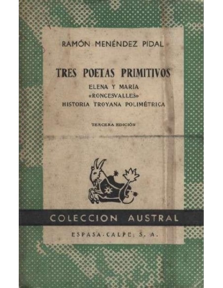 Tres poetas primitivos (Usado)