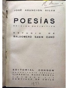 Poesías (José Asunción Silva) (Usado)