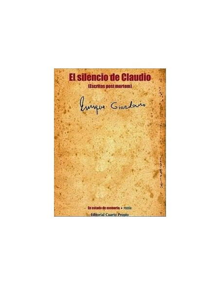 El silencio de Claudio (Usado) El silencio de Claudio (Usado)
