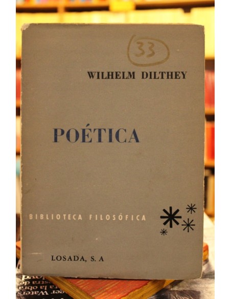 Dilthey: Poética (Usado) Dilthey: Poética (Usado)