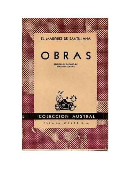 Obras (Marqués de Santillana) (Usado) Obras (Marqués de Santillana) (Usado)