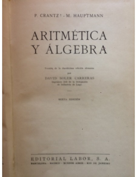 Aritmética y álgebra (Usado)