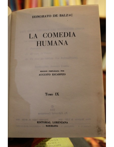 La comedia humana. Tomo IX (Usado)