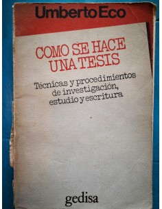 Cómo se hace una tesis (Usado)