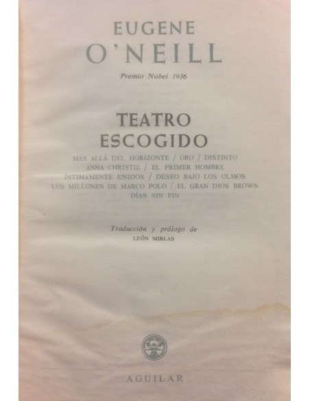 Teatro escogido (ONeill) (Usado) Teatro escogido (ONeill) (Usado)