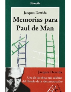 Memorias para Paul de Man (Usado)