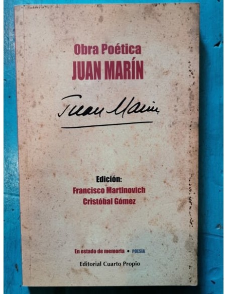 Obra poética Juan Marín (Usado) Obra poética Juan Marín (Usado)