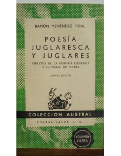 Poesía juglaresca y juglares (Usado)