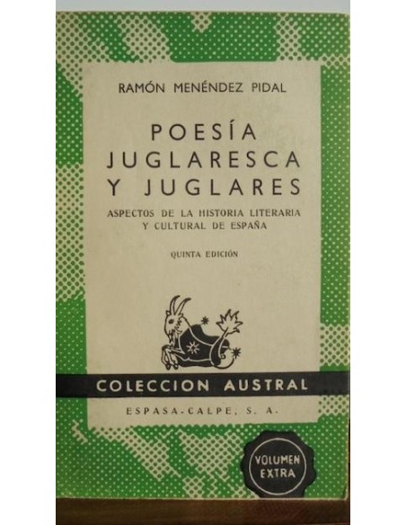 Poesía juglaresca y juglares (Usado)