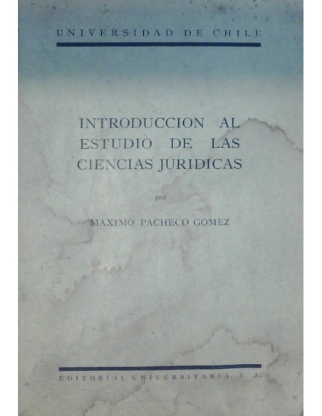 Introducción al estudio de las ciencias jurídicas (Usado)