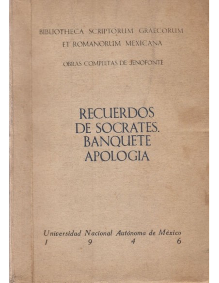 Recuerdos de Socrates, Banquete Apologia (Usado) Recuerdos de Socrates, Banquete Apologia (Usado)