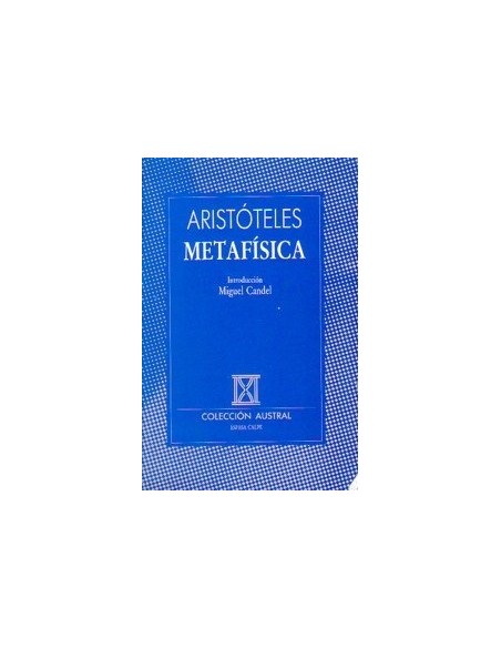Metafísica Aristóteles (Espasa) (Usado) Metafísica Aristóteles (Espasa) (Usado)