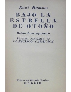 Bajo la estrella de otoño (Usado)