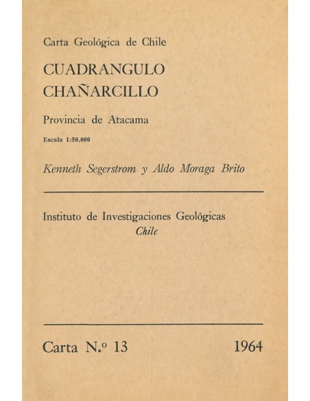 Cuadrángulo Chañarcillo. Provincia de Atacama (Usado)