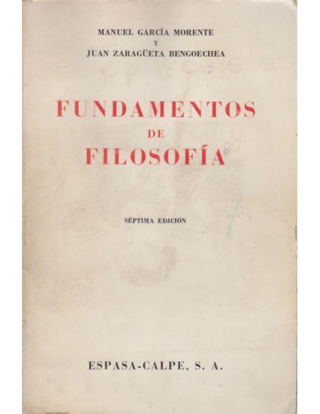 Fundamentos de filosofía (Usado)