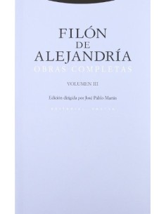 Filón de Alejandría. Obras completas volumen III (Nuevo)