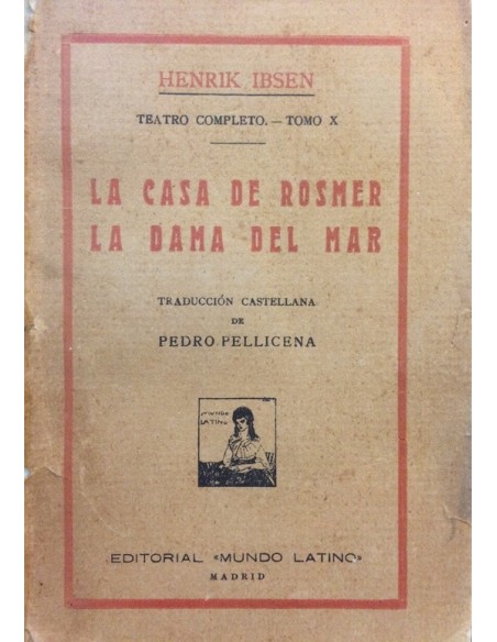 La casa de Rosmer. La dama del mar (Usado) La casa de Rosmer. La dama del mar (Usado)