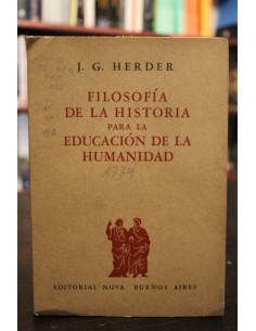Filosofía de la historia para la educación de la humanidad (Usado)