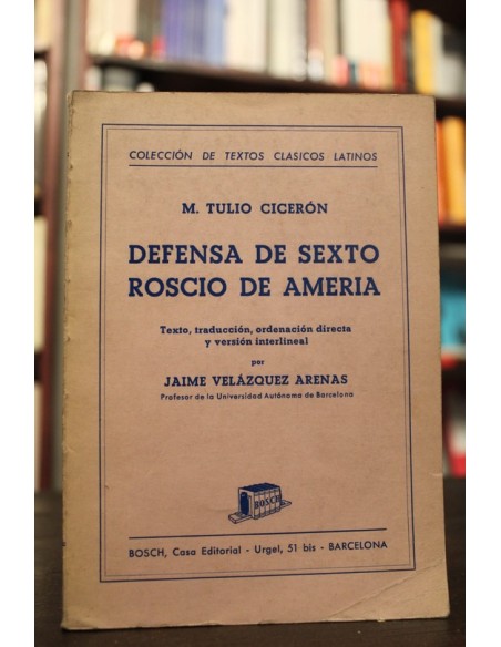 Defensa de sexto Roscio de Ameria (Usado) Defensa de sexto Roscio de Ameria (Usado)