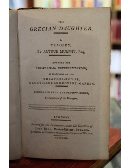 The grecian daughter (inglés) (Usado) The grecian daughter (inglés) (Usado)
