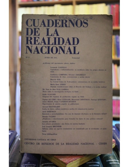 Cuadernos de la realidad nacional. N.º 8 (Usado) Cuadernos de la realidad nacional. N.º 8 (Usado)