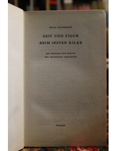 Zeit und figur beim späten rilke (alemán) (Usado)