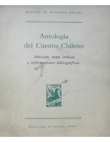 Antología del cuento chileno (Instituto de Literatura Chilena) (Usado)