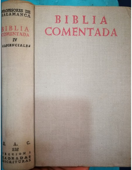 Biblia comentada Tomo IV Libros Sapienciales (Usado)