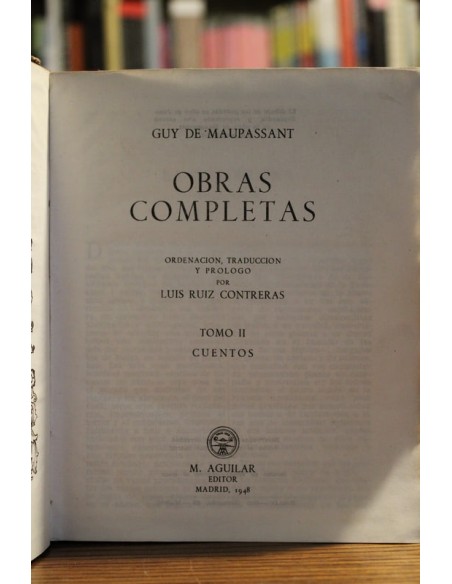 Obras completas (Guy de Maupassant). Tomo II (Usado) Obras completas (Guy de Maupassant). Tomo II (Usado)