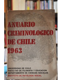 Anuario criminológico de Chile 1963 (Usado)