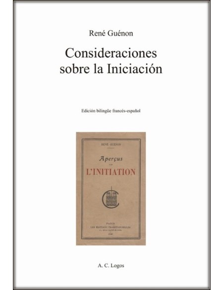 Consideraciones sobre la iniciación (Nuevo) Consideraciones sobre la iniciación (Nuevo)