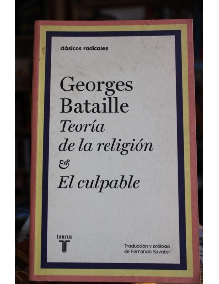 Teoría de la religión y El culpable (Usado) Teoría de la religión y El culpable (Usado)