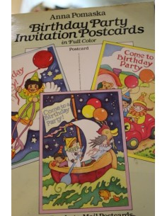Birthday party invitation postcards (Usado)