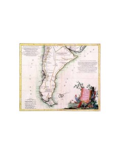 Mapa antiguo Carte du Chili Méridional 1779 (Nuevo)