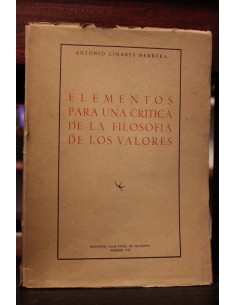 Elementos para una crítica de la filosofía de los valores (Usado)