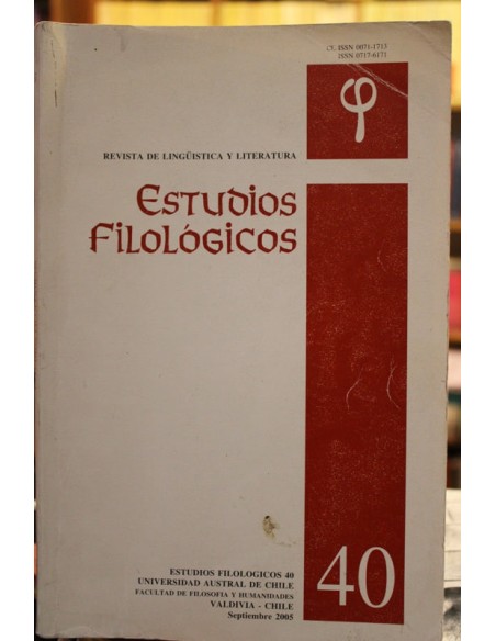Revista de lingüistica y literatura. Estudios filológicos (Usado) Revista de lingüistica y literatura. Estudios filológicos (Usado)