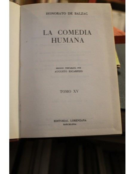 La comedia humana. Tomo XV (Usado) La comedia humana. Tomo XV (Usado)